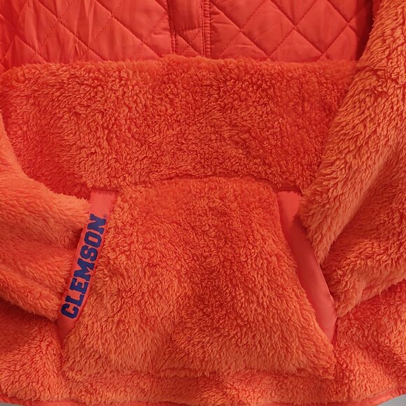 Clemson Tigers Colosseum Pullover Half-Snap Sherpa Jacket Size M - Picture 6 of 12